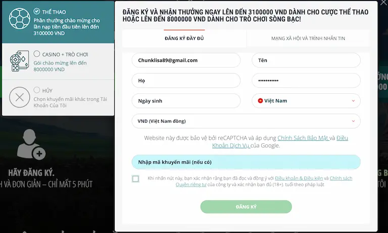 Hướng dẫn cách nhận khuyến mãi thành viên mới 22bet