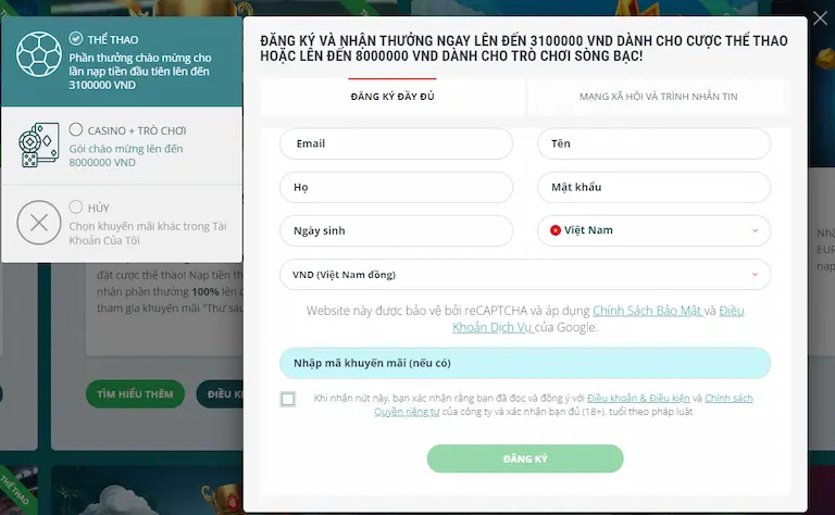 Đánh giá khả năng đăng ký, đăng nhập của 22bet