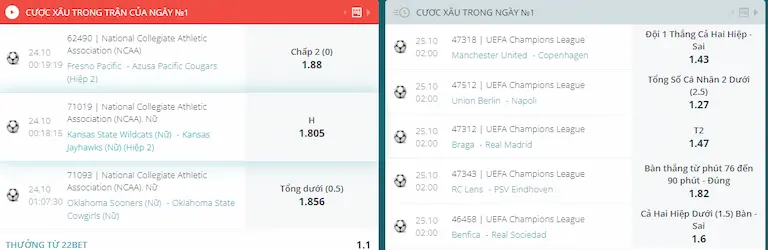 Hướng dẫn truy cập và vào chơi bóng đá 22bet