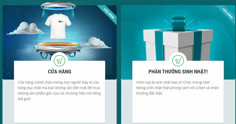Khuyến mãi tại cửa hàng 22bet có một không hai